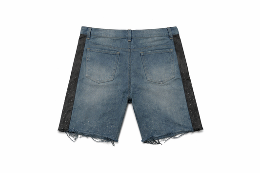 Believe2succeed “Cut Different” Denim Shorts “WHITE LOGO”