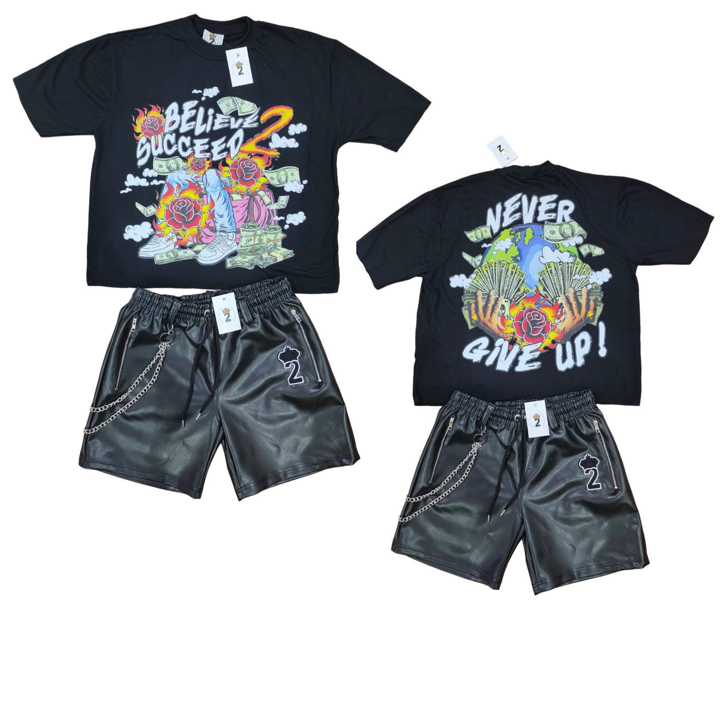 🔥 BELIEVE 2-Piece Graphic Set “Never Give Up” Edition 🔥