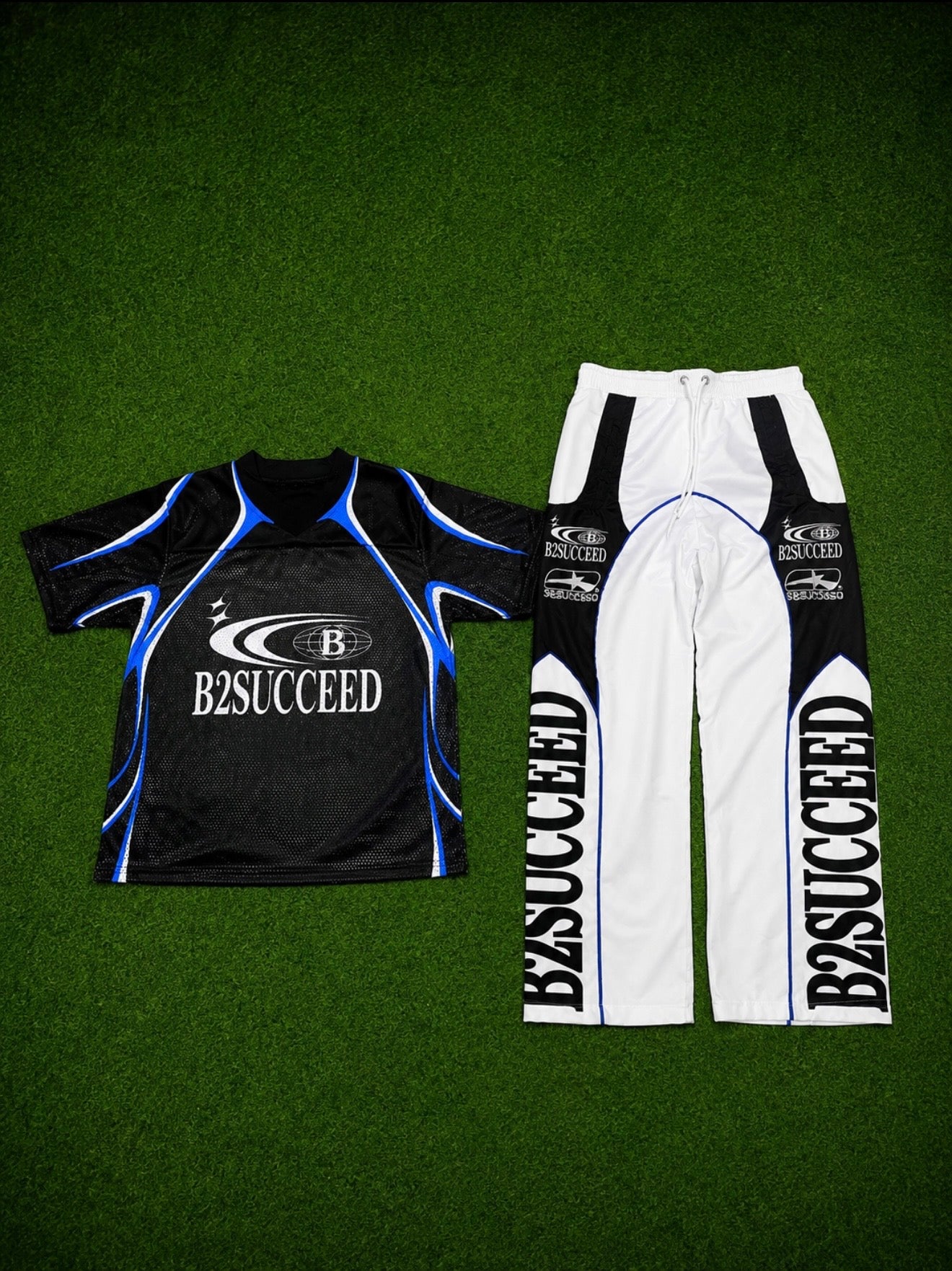 Believe2Succeed “Blue Wave” Jersey & Track Pants Set