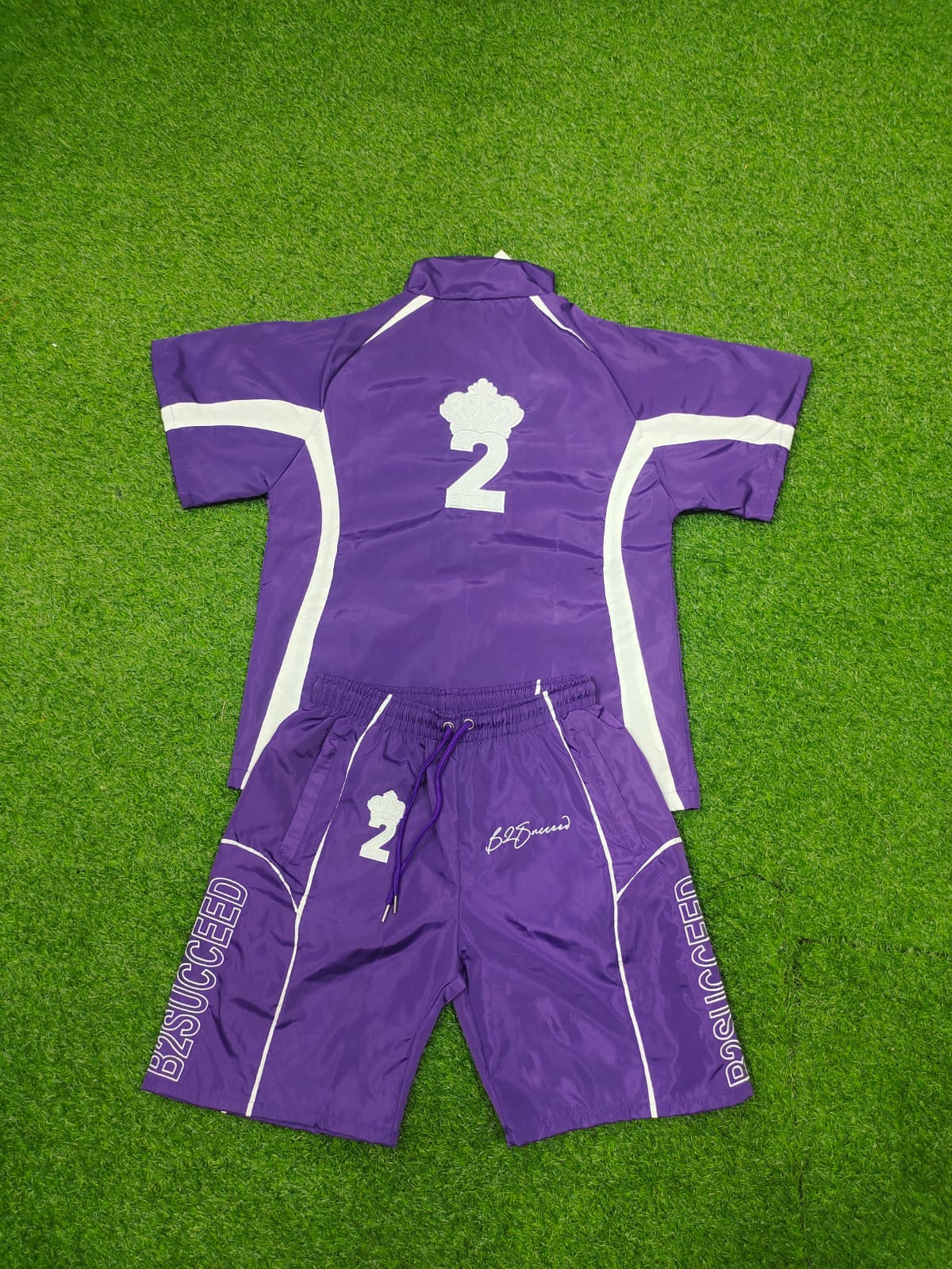Believe2Succeed Windbreaker Short Set