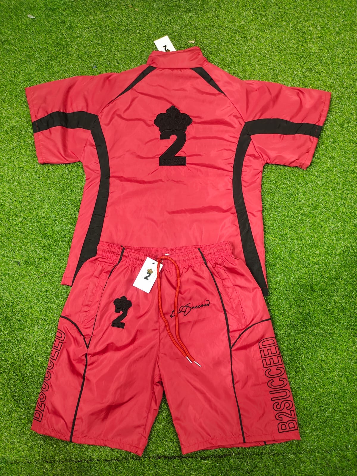 Believe2Succeed Windbreaker Short Set