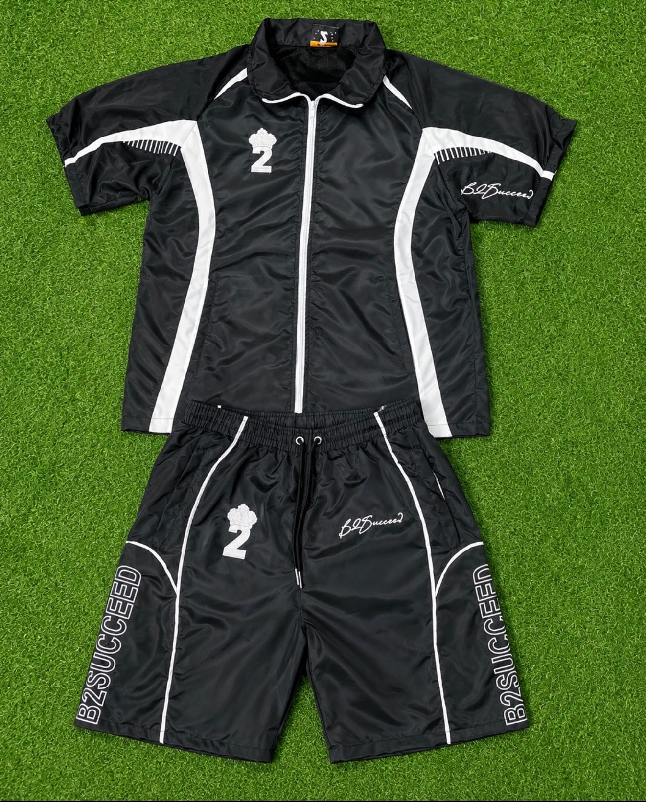 Believe2Succeed Windbreaker Short Set