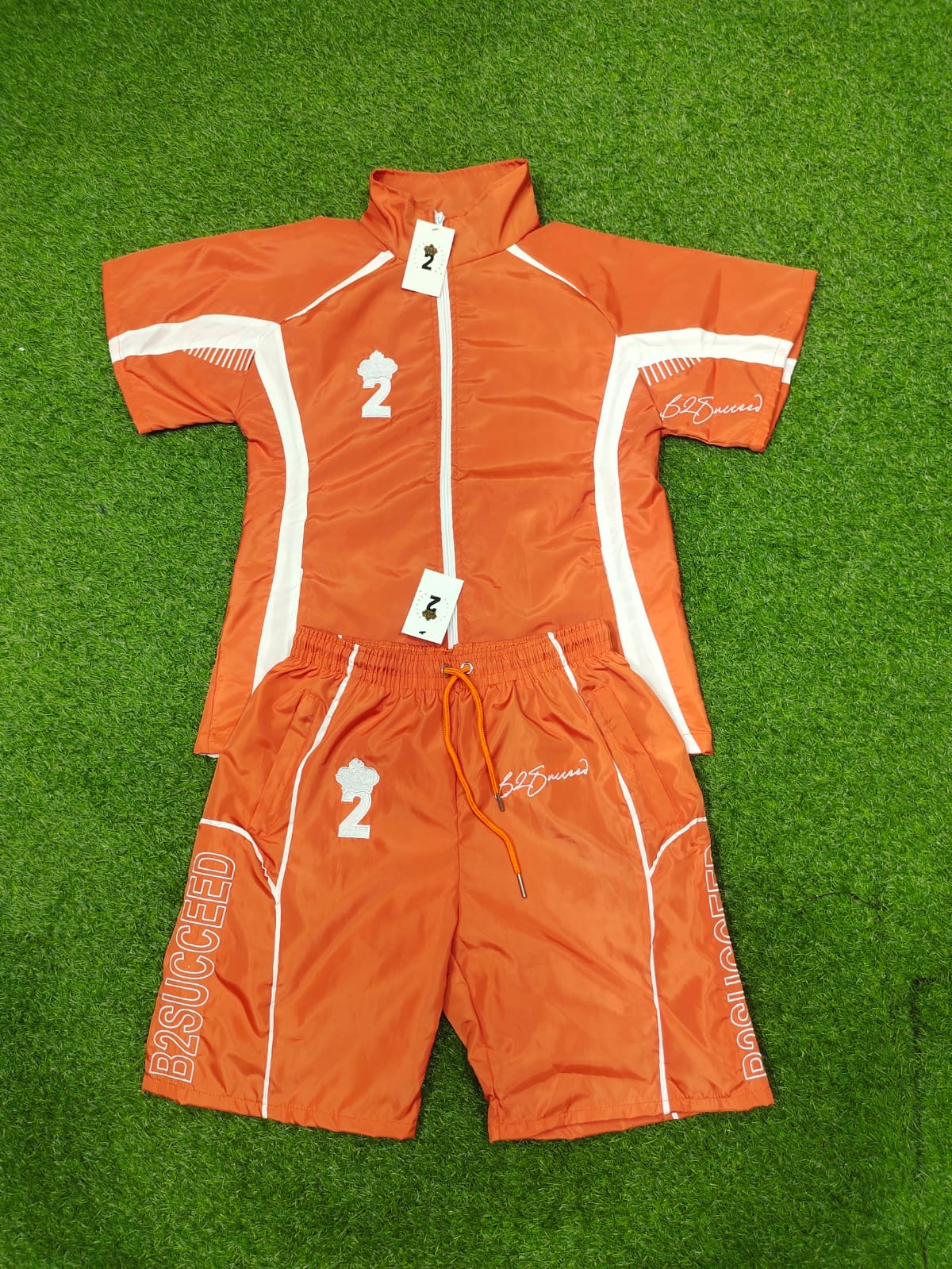 Believe2Succeed Windbreaker Short Set
