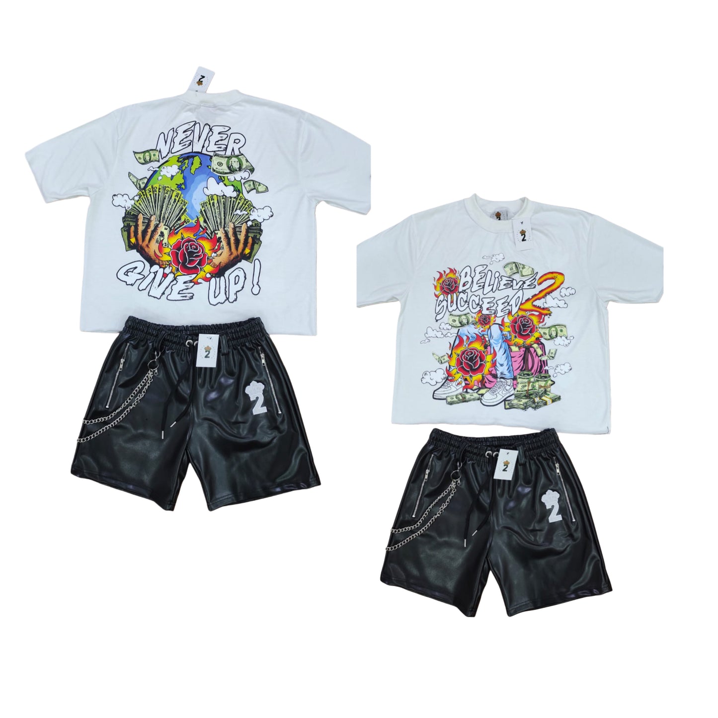 🔥 BELIEVE 2-Piece Graphic Set “Never Give Up” Edition 🔥