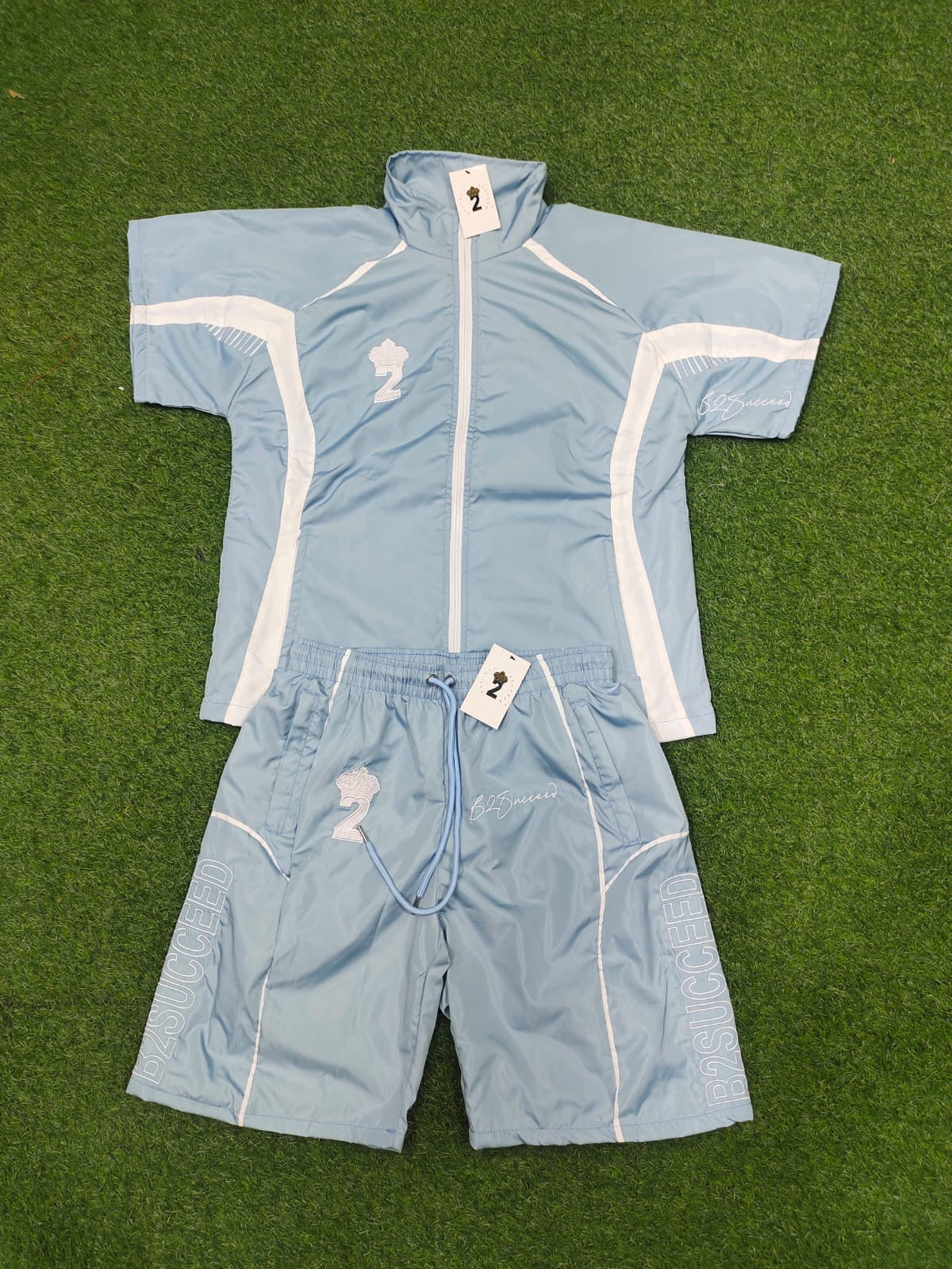 Believe2Succeed Windbreaker Short Set