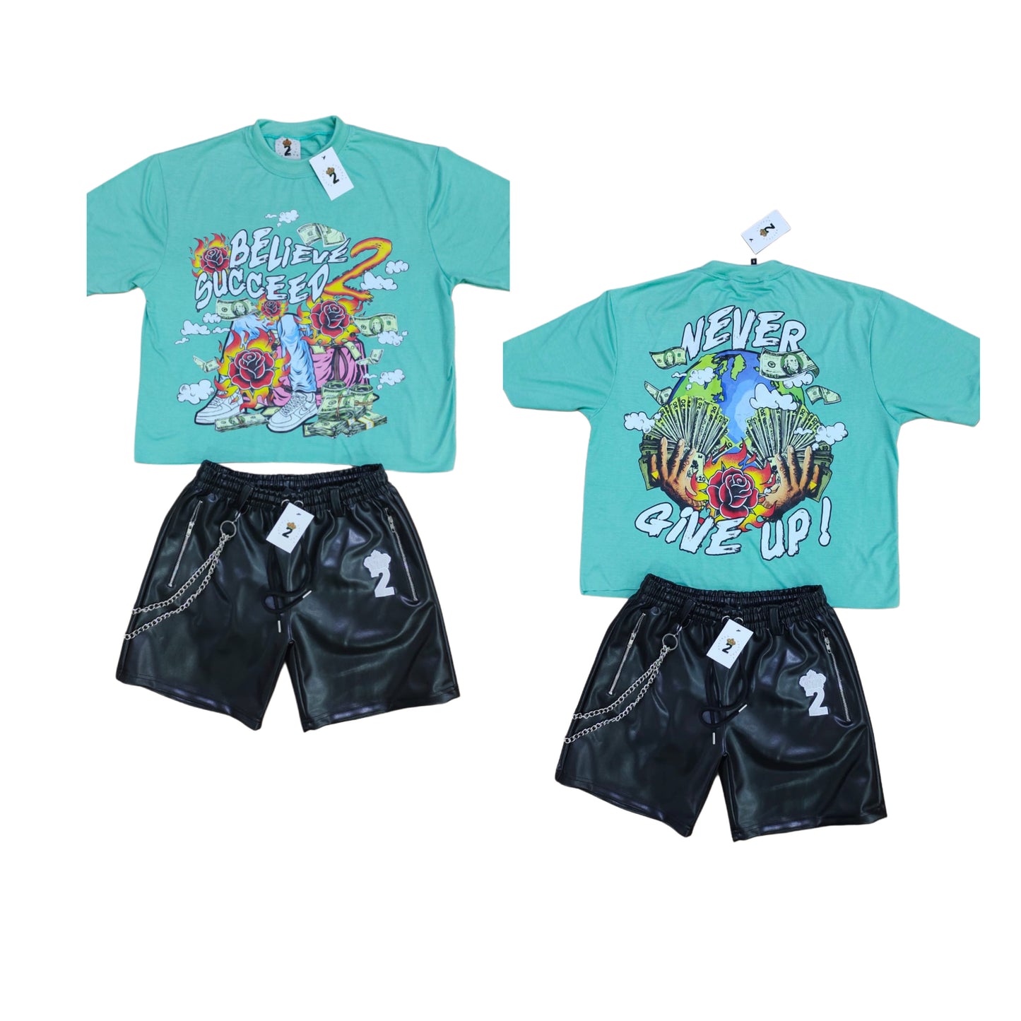 🔥 BELIEVE 2-Piece Graphic Set “Never Give Up” Edition 🔥