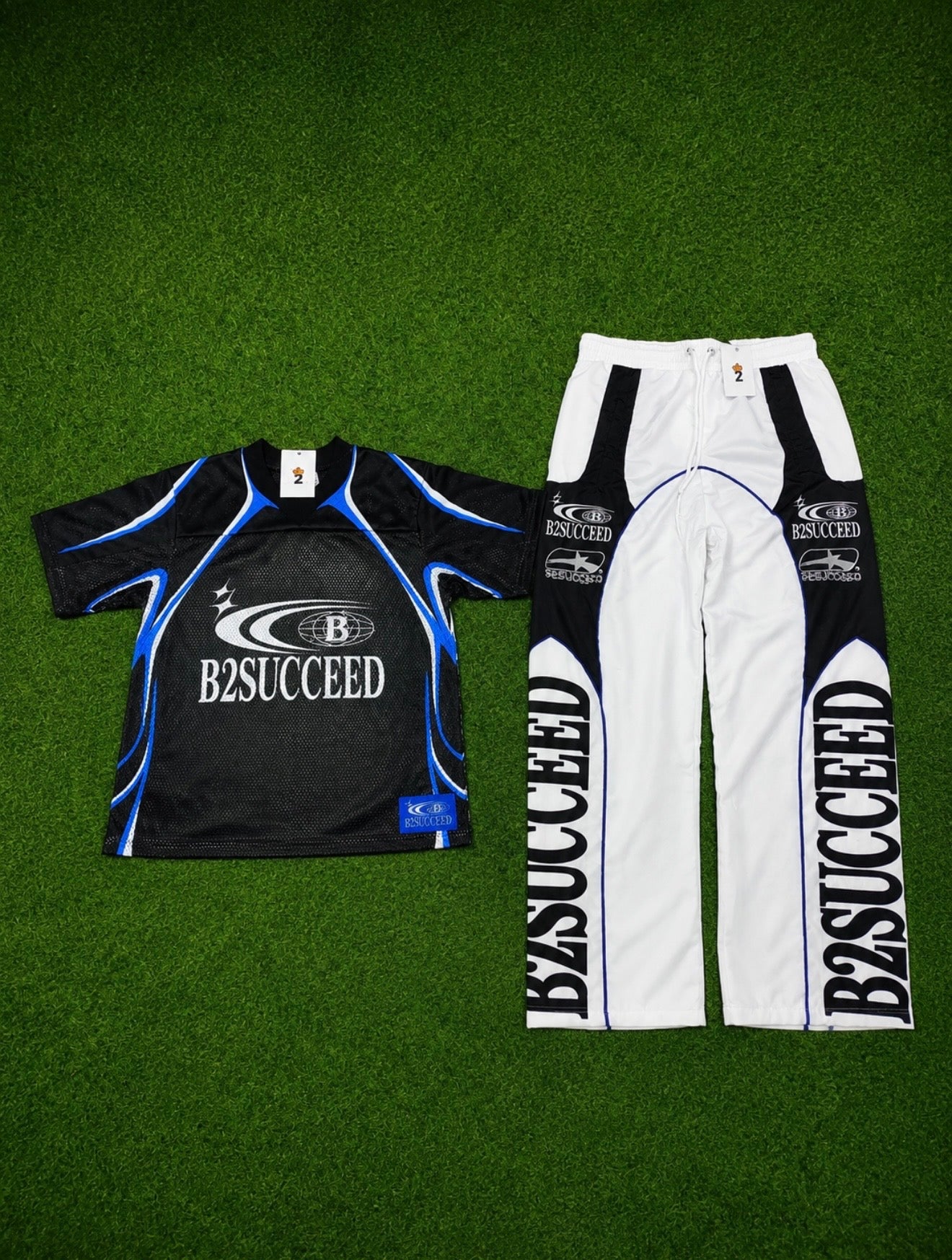 Believe2Succeed “Blue Wave” Jersey & Track Pants Set