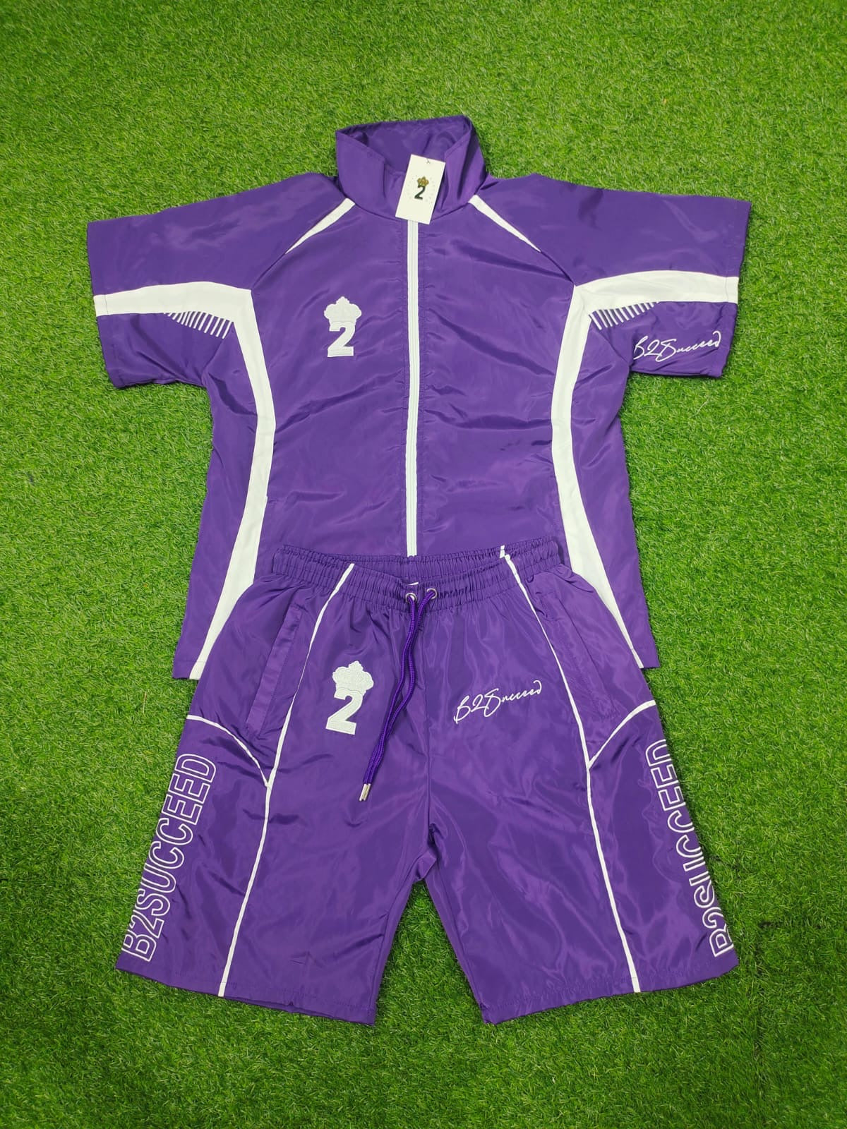 Believe2Succeed Windbreaker Short Set